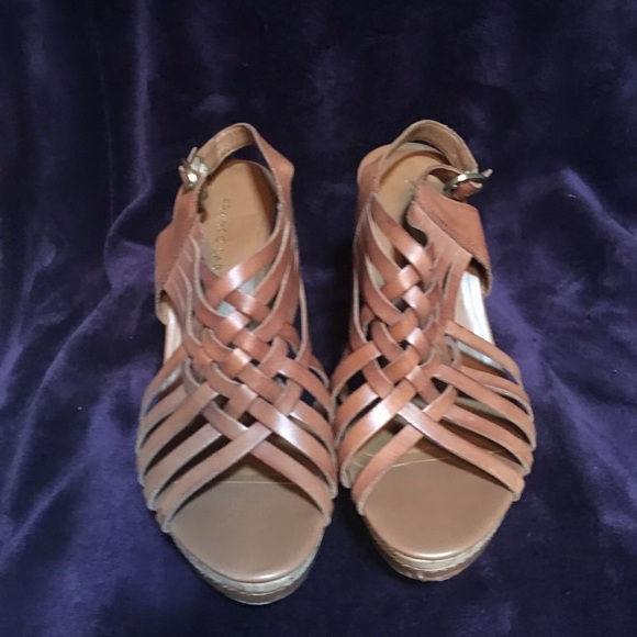 Franco Sarto Boho Cork Wedges - Picture 5 of 7